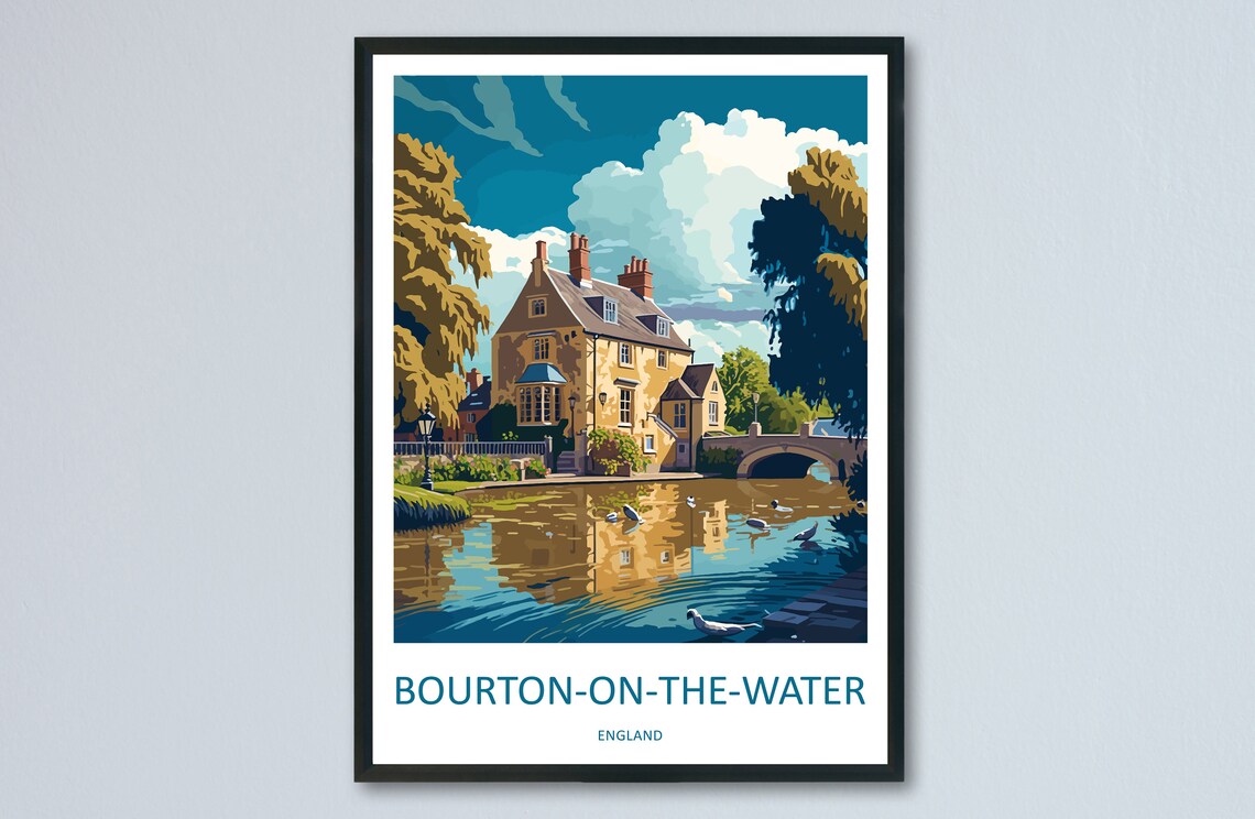 Bourton On The Water Travel Poster, England Village
