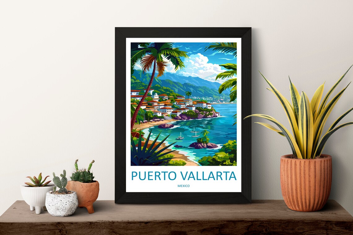 Puerto Vallarta Travel Poster, Mexico Wall Art - Image 3