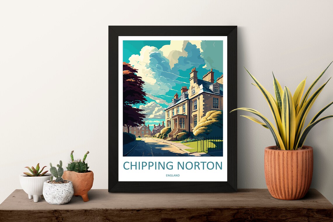 Chipping Norton England Cotswold Stone Buildings Street Travel Poster - Image 3