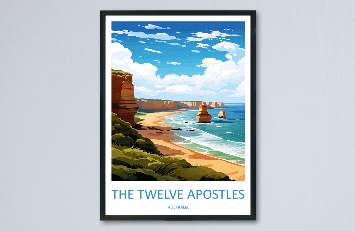 The Twelve Apostles Australia Cliffside Beach Lookout View Poster