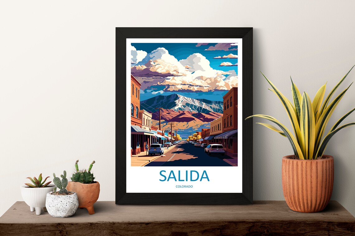 Salida Travel Poster, Colorado Wall Art Print - Image 3
