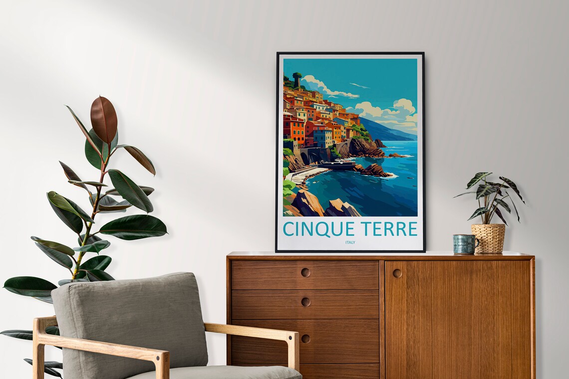 Cinque Terre Italy Travel Poster, Place for Europe Lovers - Image 2