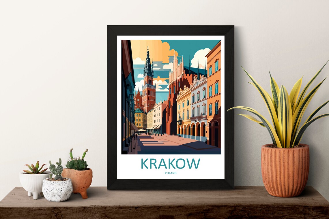 Krakow Travel Poster, Poland Place Print - Image 3