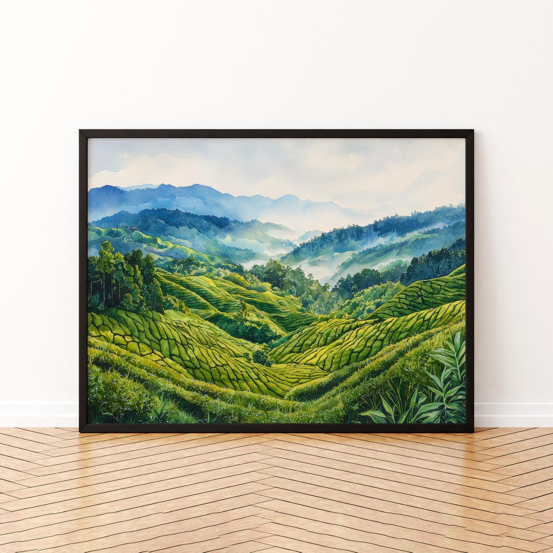 Malaysia Watercolor Poster Travel Print Southeast Asia Landscape Painting City And Nature Wall Art Souvenir