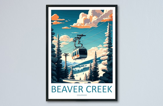 Beaver Creek Travel Poster, Ski Wall Art