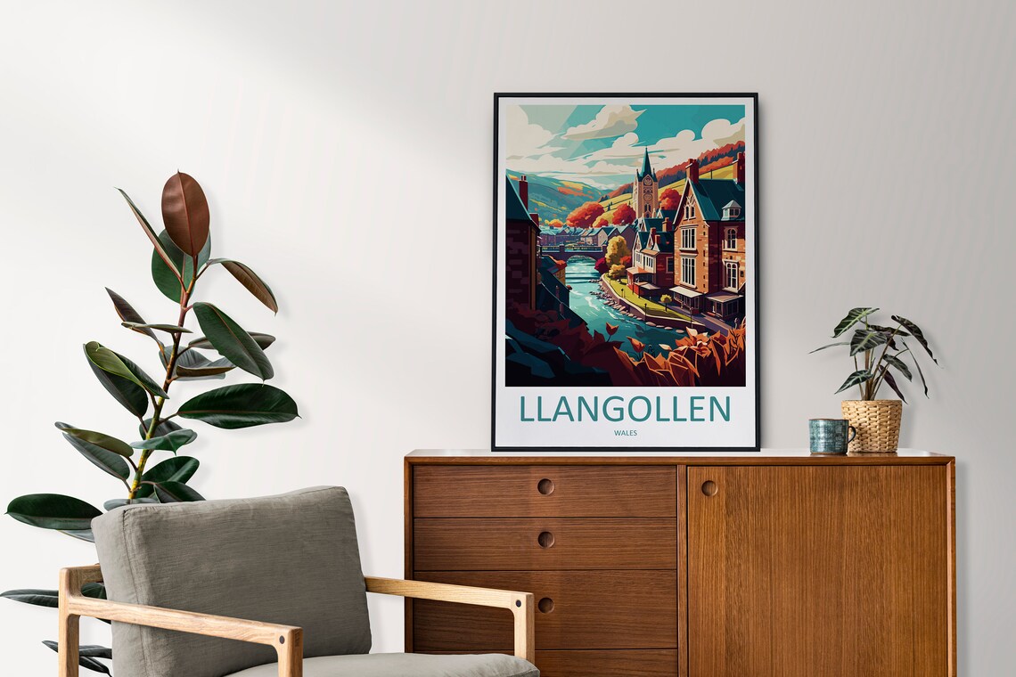 Llangollen Travel Poster, Wales Wall Art - Image 2