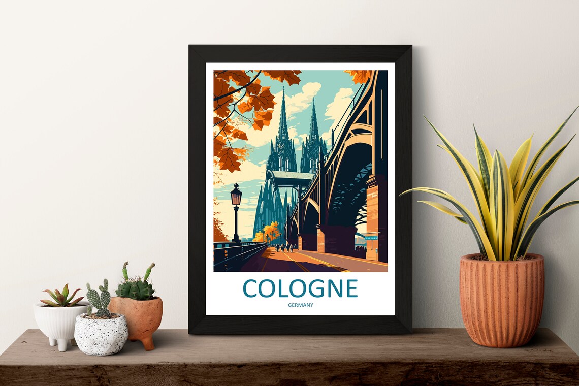 Cologne Travel Poster, Germany Wall Art Print - Image 3