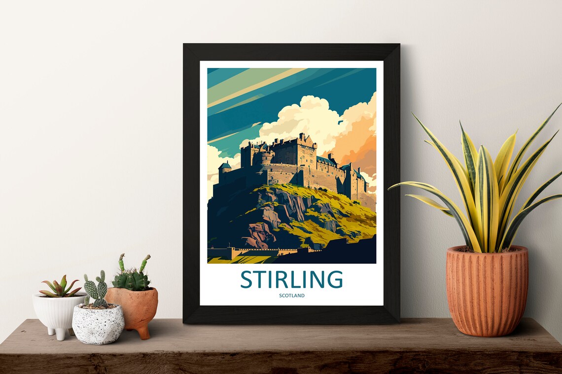 Stirling Travel Poster, Scotland City Wall Art - Image 3