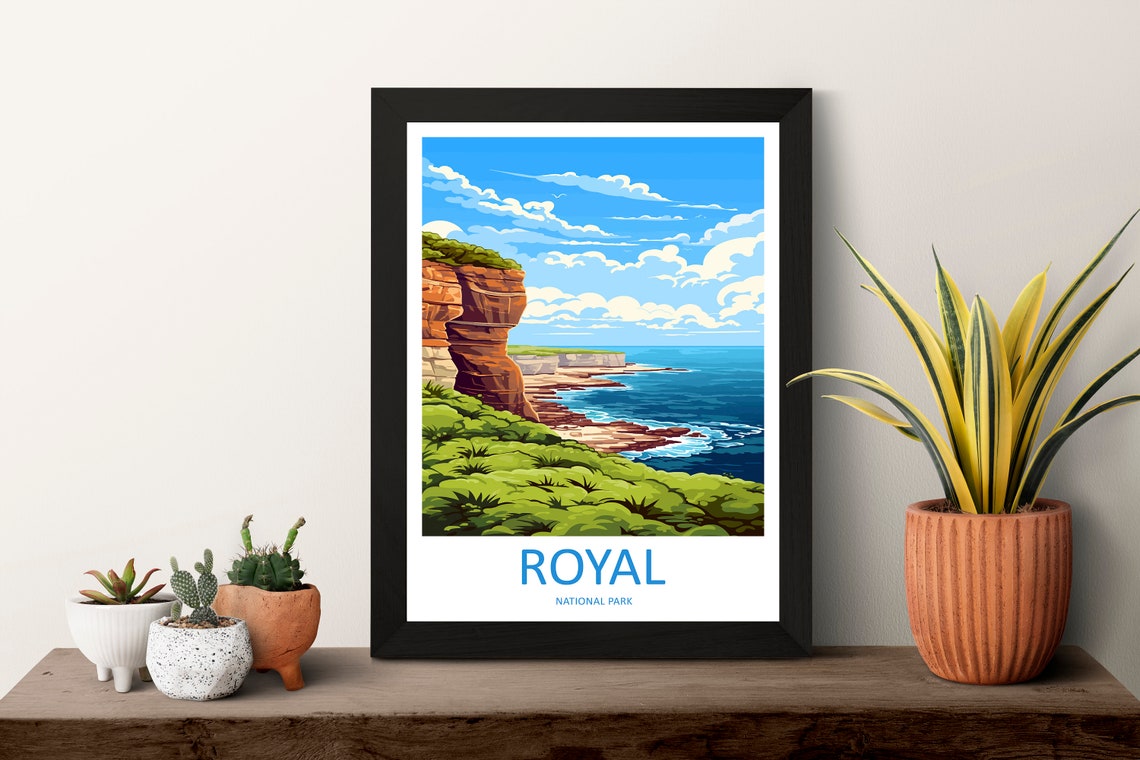 Royal National Park Coastal Cliffs and Ocean View Scenic Poster - Image 3