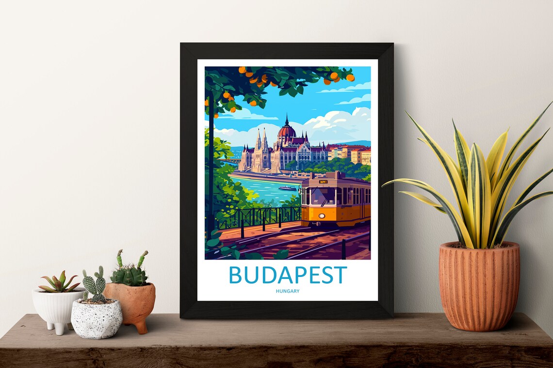 Budapest Travel Print Wall Art Gift Art Lovers - Image 3