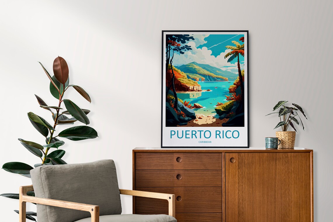 Puerto Rico Travel Poster, Caribbean Wall Art - Image 2