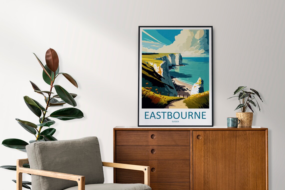 Eastbourne Travel Poster, Coastal Place Art - Image 2