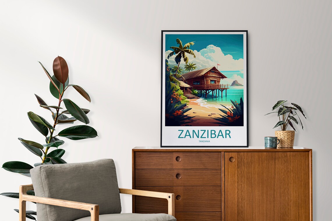Zanzibar Travel Poster, Tanzania Wall Art - Image 2