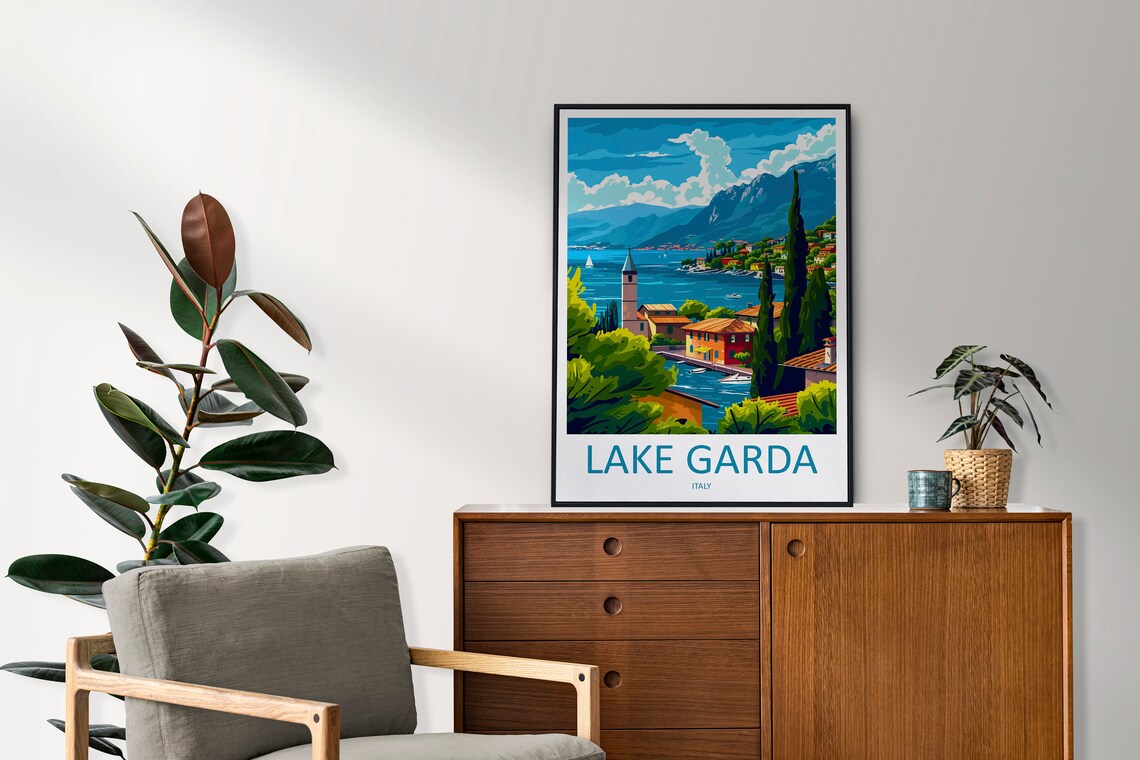 Lake Garda Travel Poster, Lake and Place Decor - Image 2