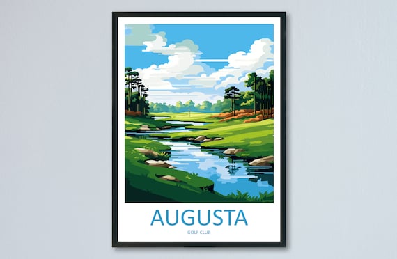 Augusta Golf Course Travel Print Wall Art Augusta Golf Course Wall Hanging Home Dcor Augusta Golf Course Art Gift Art Lovers Golf Art