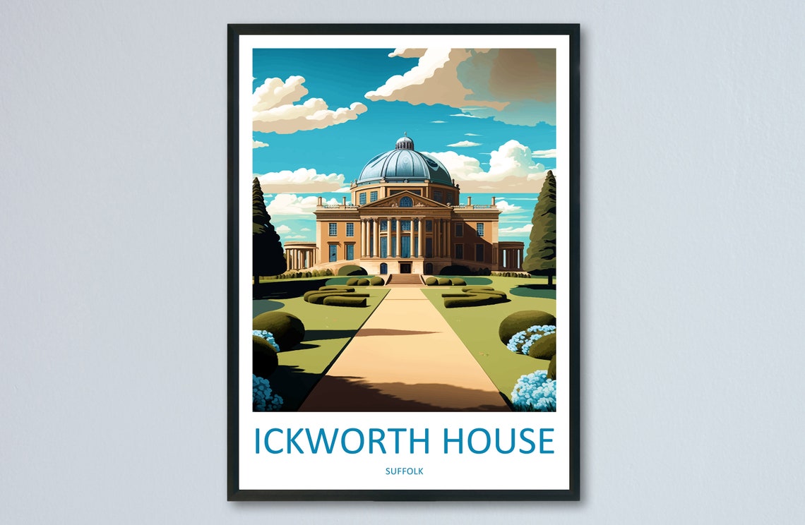 Ickworth House Suffolk Domed Neoclassical Mansion Gardens Poster