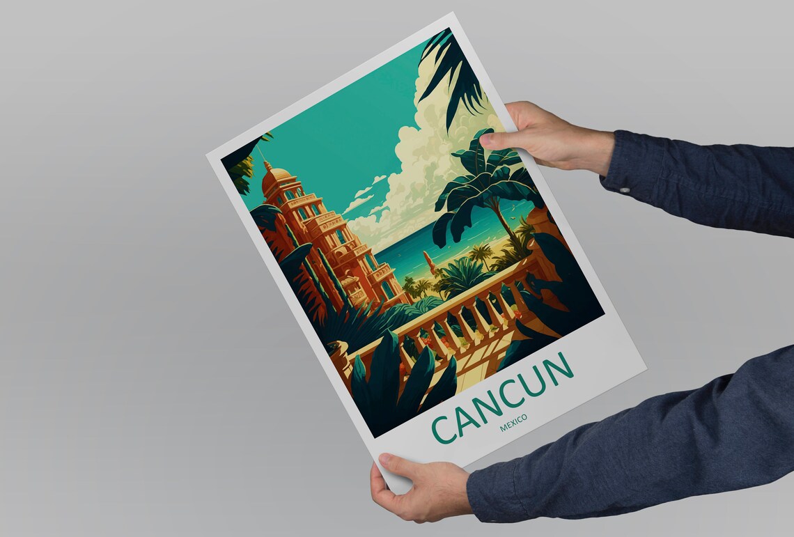 Cancun Travel Poster, Latin America Wall Art - Image 2