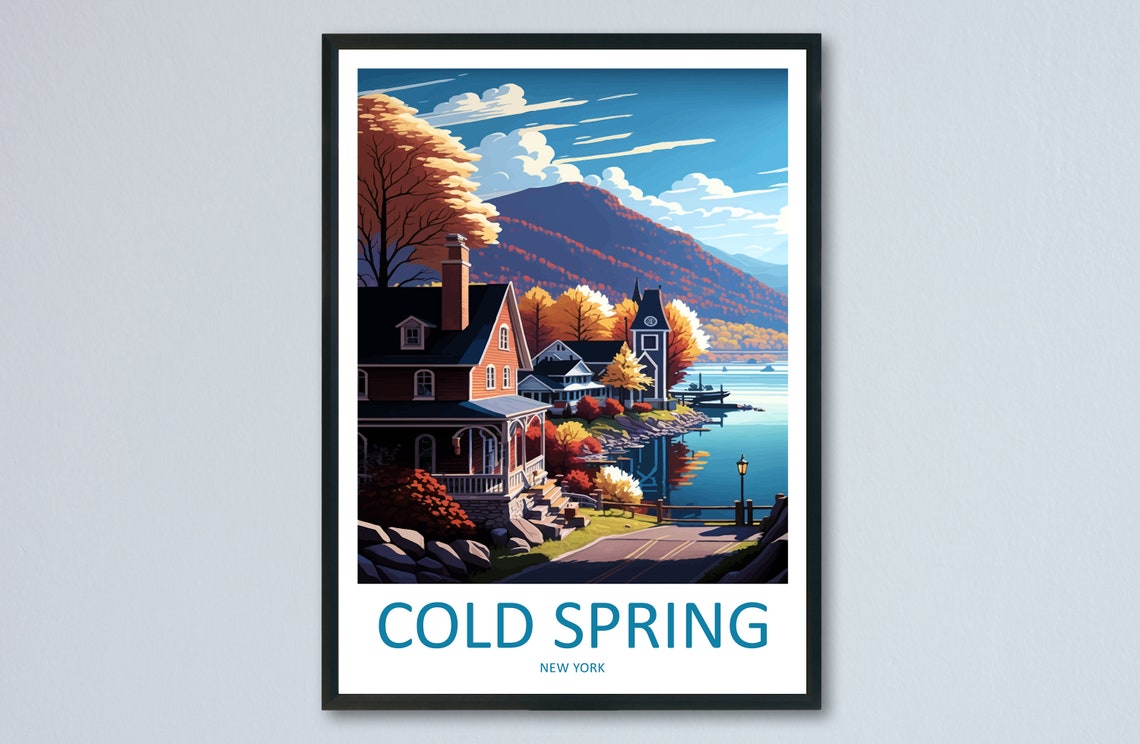 Cold Spring Hudson River Fall Foliage New York Travel Poster