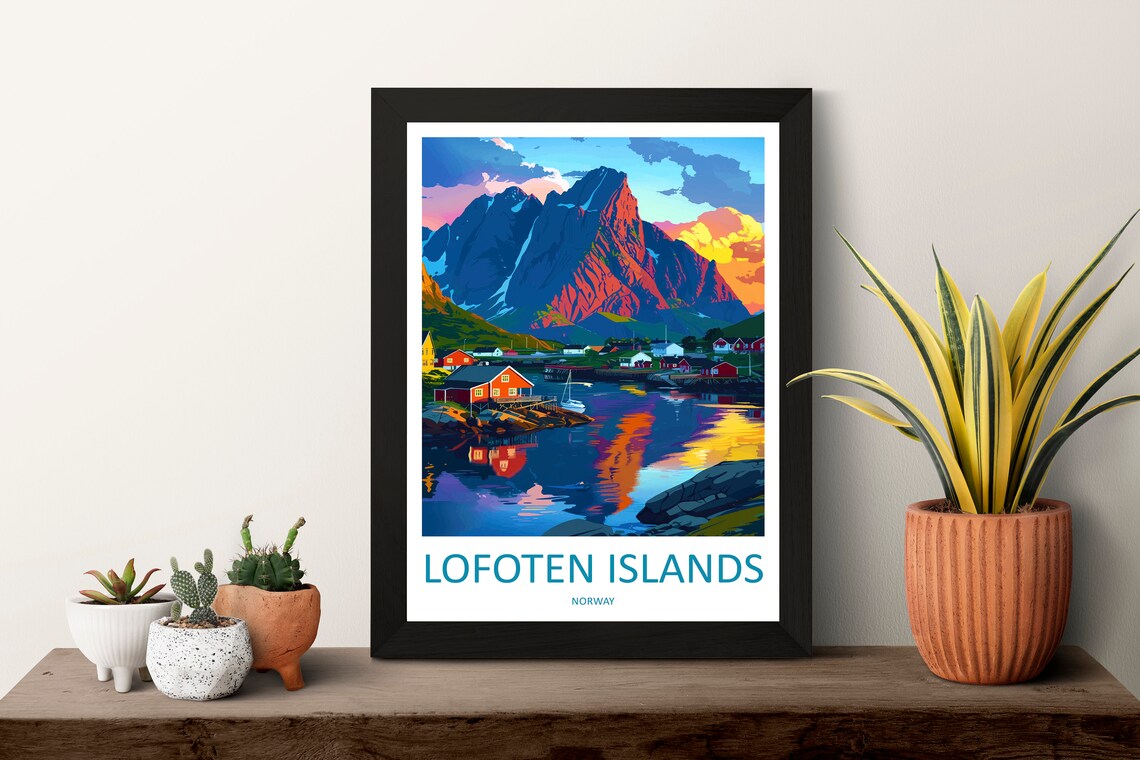 Lofoten Islands Travel Print, Norwegian Art Print - Image 3