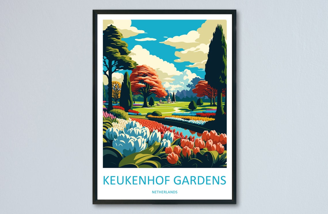 Keukenhof Gardens Netherlands Spring Tulip Fields Bloom Poster