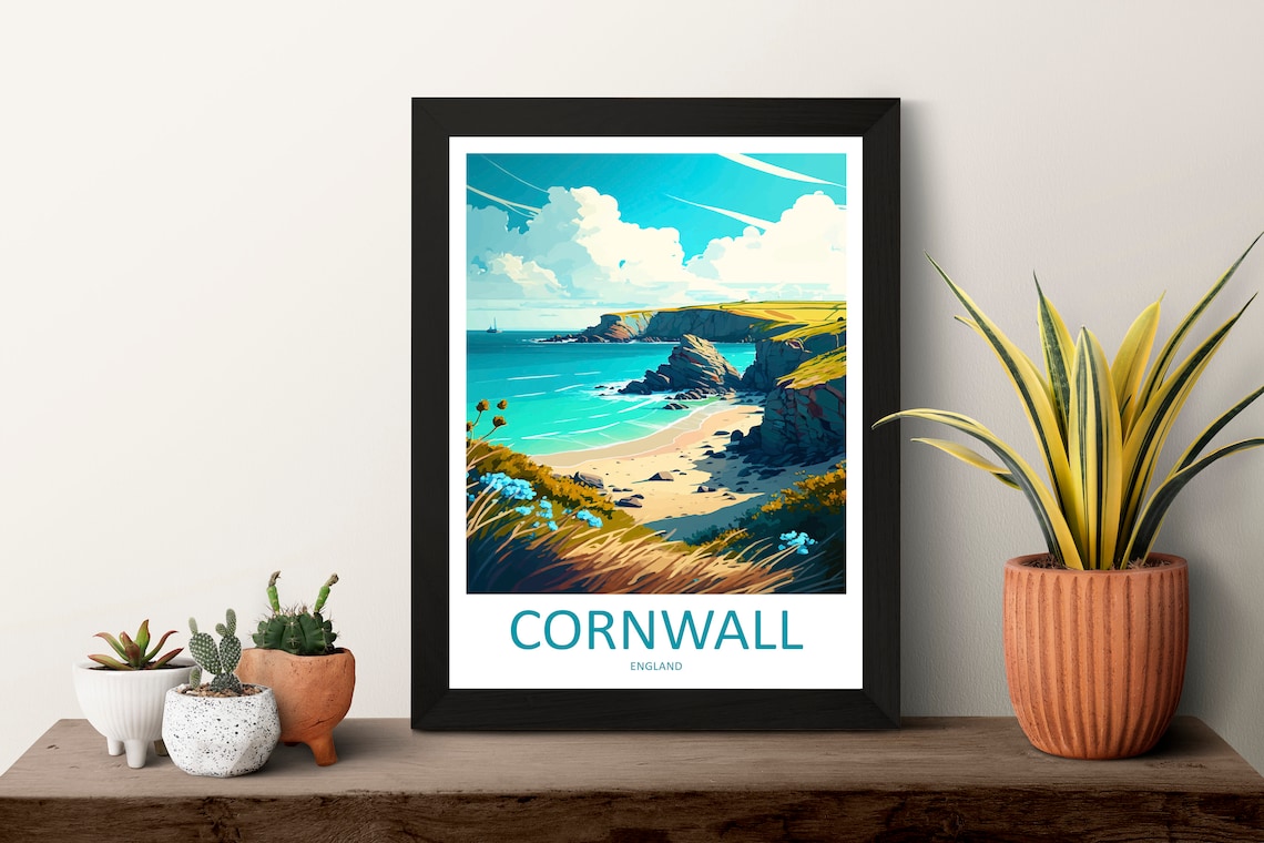 Cornwall Travel Print, Home Wall Art Print - Image 3
