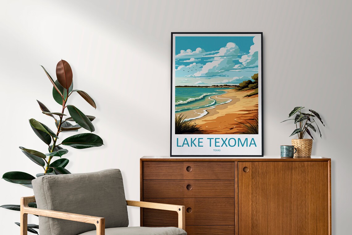 Lake Texoma Travel Poster, Texas Place Print - Image 2