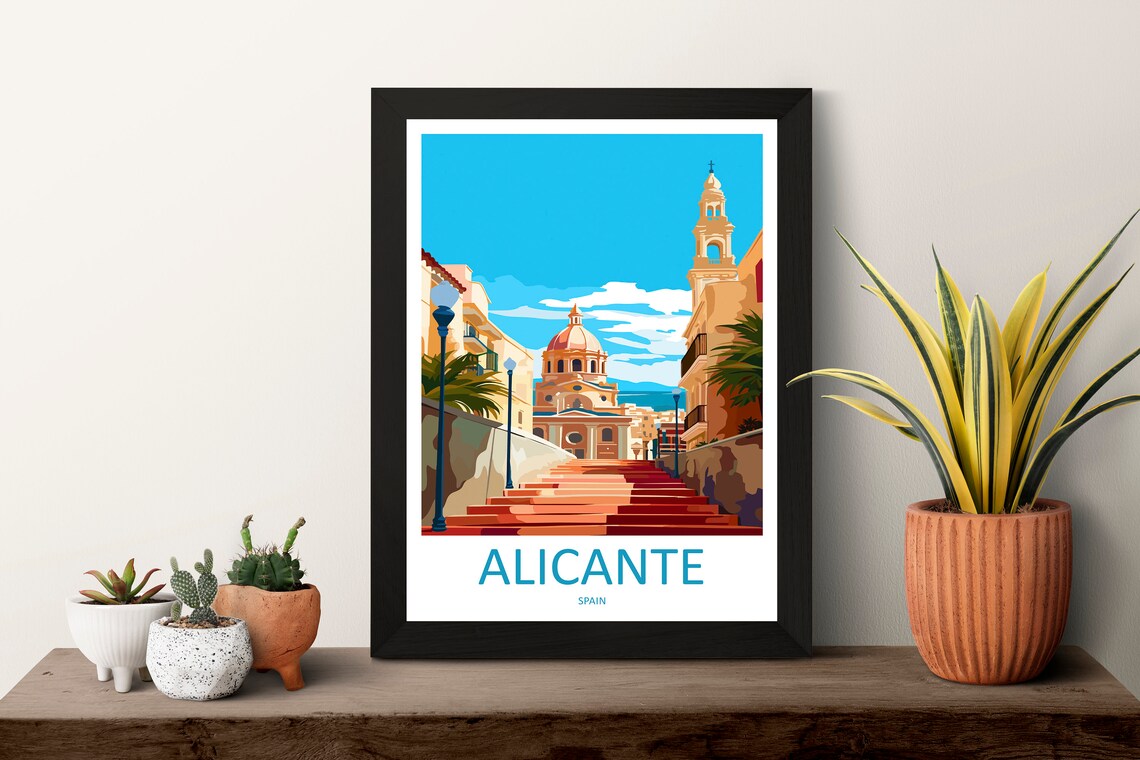 Alicante Travel Poster, Spain Wall Art Print - Image 3