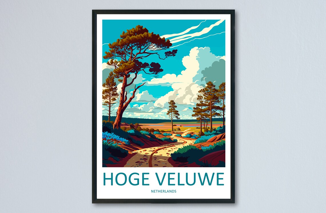 Hoge Veluwe Travel Poster, Netherlands Art Print
