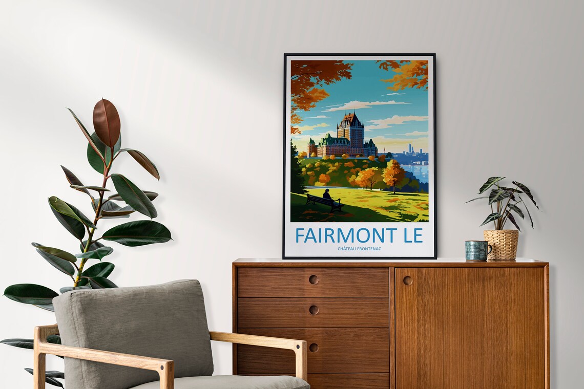Fairmont Le Chateau Frontenac Autumn Quebec City Grand Travel Poster - Image 2
