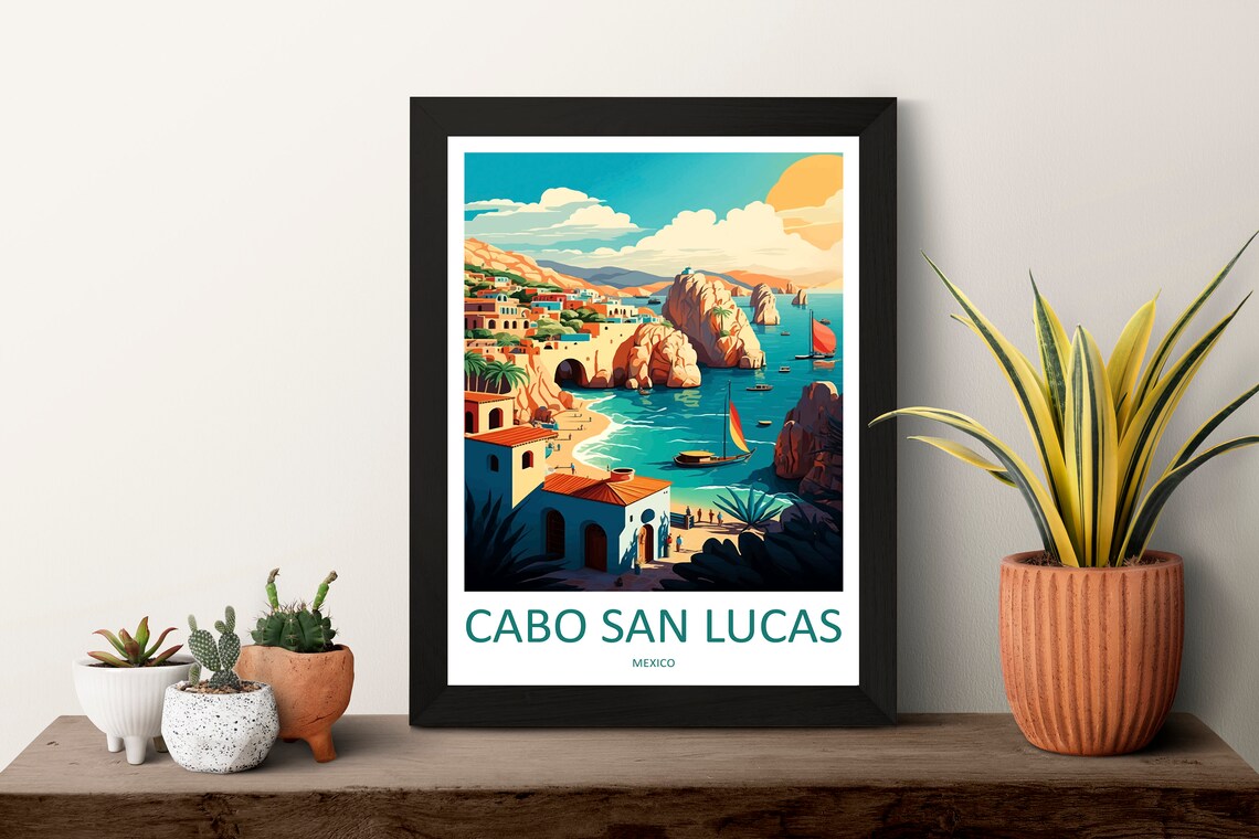 Cabo San Lucas Travel Poster, Mexico Wall Art - Image 3