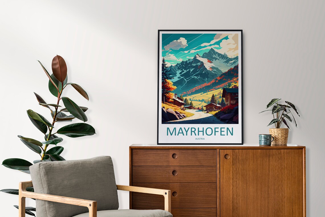 Mayrhofen Travel Poster, Austria Wall Decor - Image 2