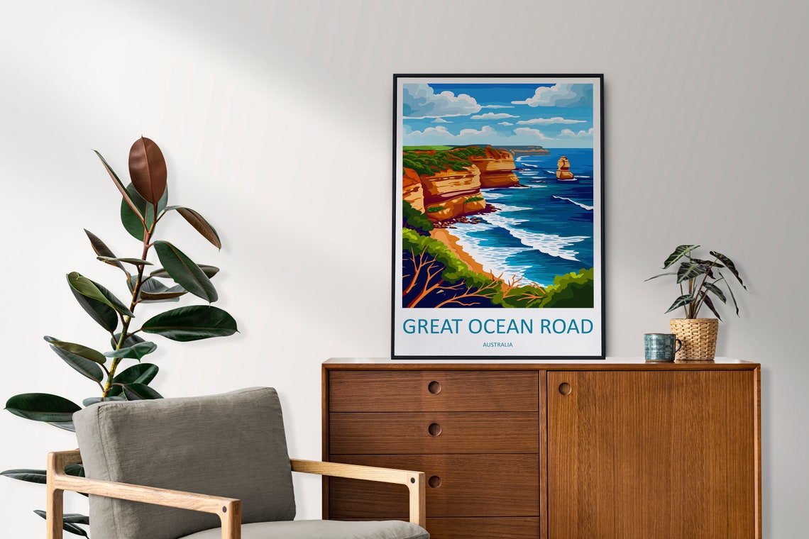 Great Ocean Road Australia Sea Cliffs Scenic Drive Coastal Poster - Image 2