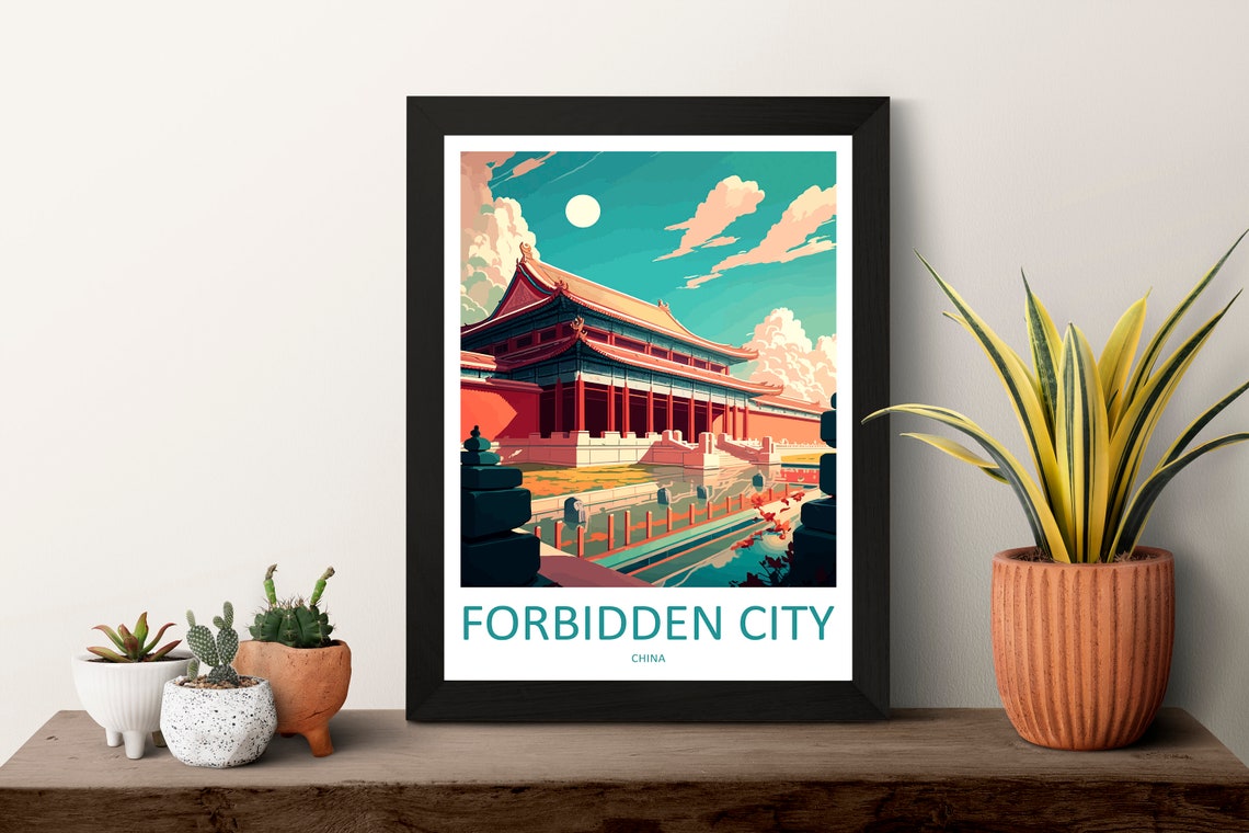 Forbidden City Imperial Palace Ancient Beijing China Travel Poster - Image 3