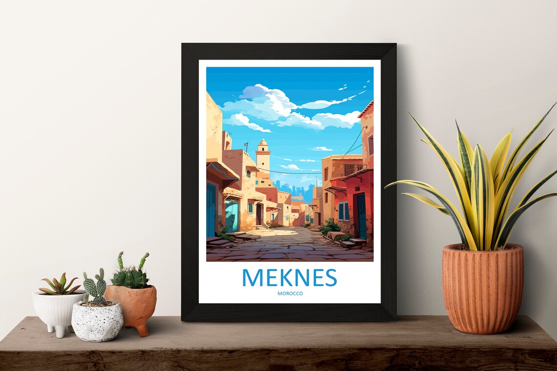 Meknes Travel Poster, Morocco Wall Decor - Image 3