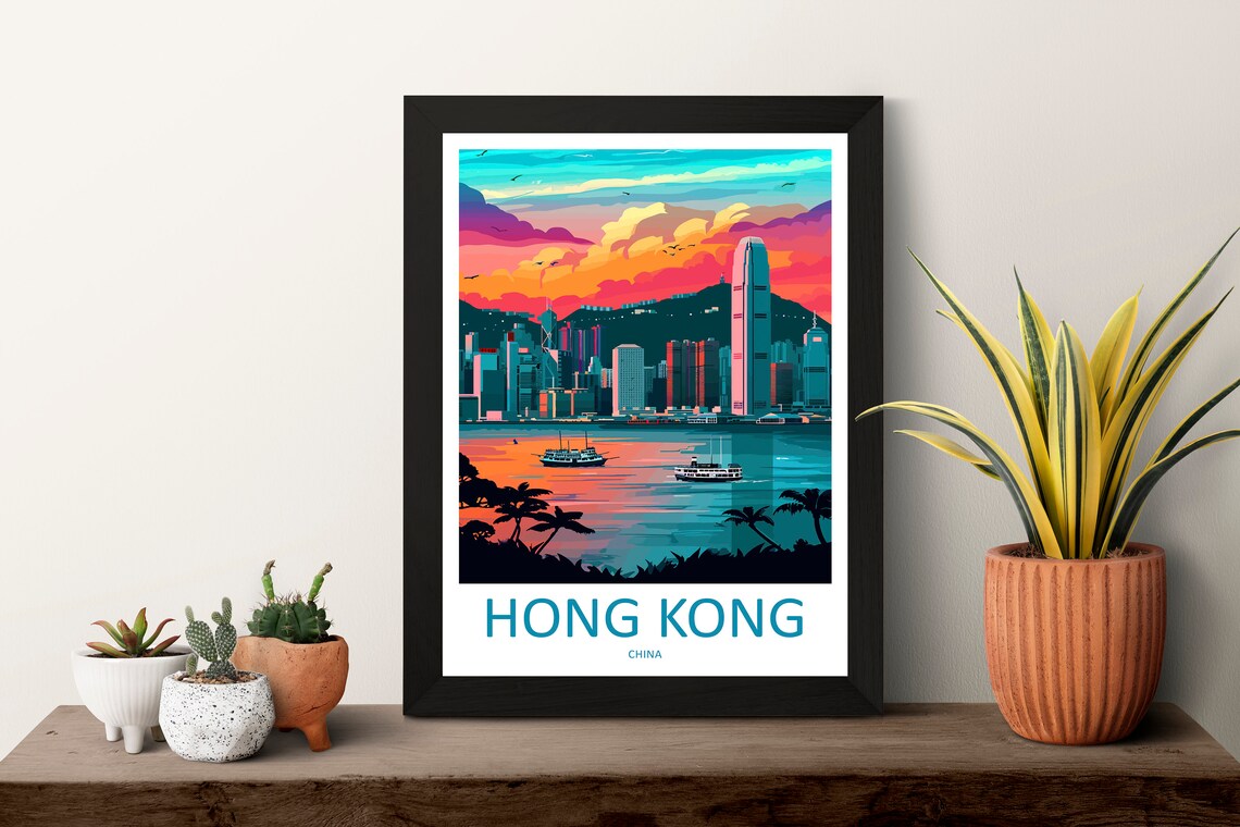 Hong Kong Wall Hanging Gift Travel Poster - Image 3