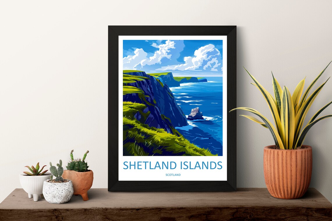 Shetland Travel Print, Scotland Art Print - Image 3