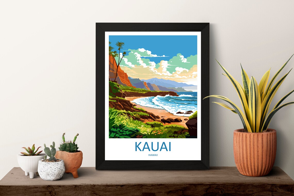 Kauai Travel Poster, Hawaii Wall Art Print - Image 3