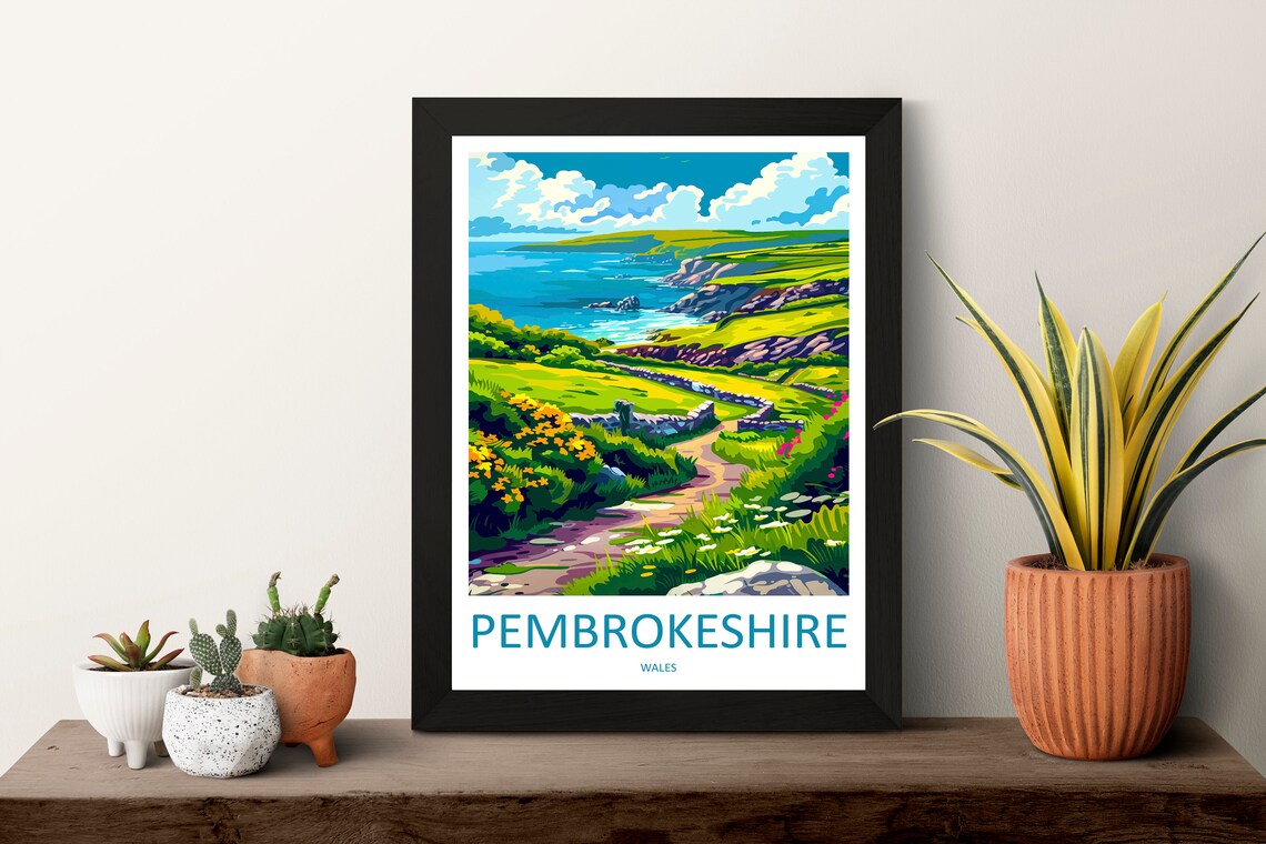 Pembrokeshire Landscape Art Print, Nature Decor - Image 3