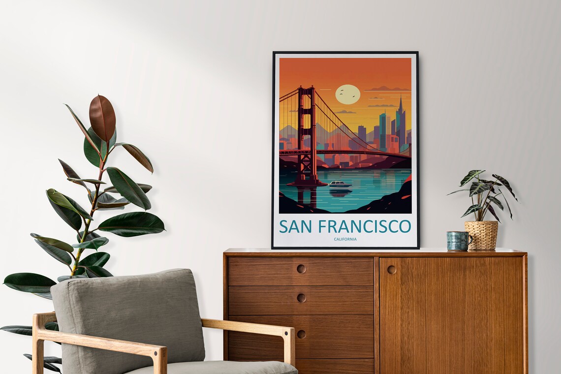 San Francisco Wall Hanging Home Decor Wall Art Print - Image 2