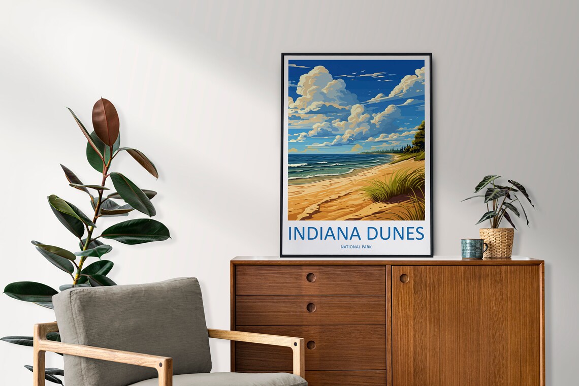 Indiana Dunes Travel Poster, National Park Art Print - Image 2