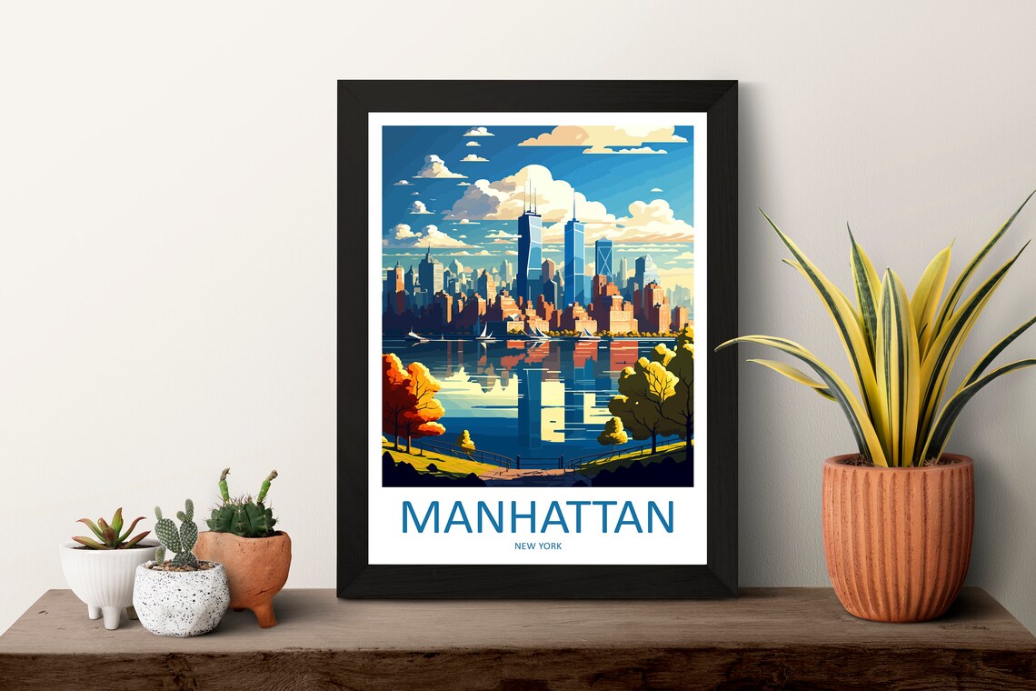 Manhattan New York Travel Poster, Manhattan Gift - Image 3