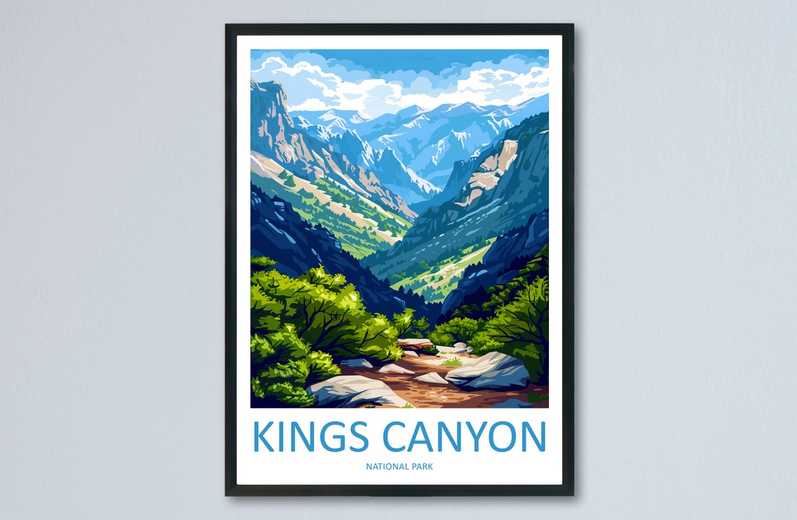 Kings Canyon Granite Cliffs California National Park Art Poster - Image 3