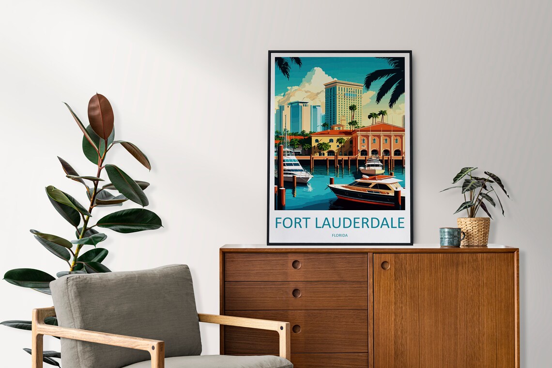 Fort Lauderdale Travel Poster, Florida Wall Art - Image 2