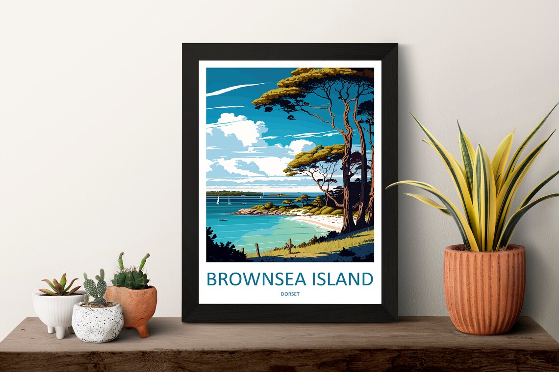 Brownsea Island Travel Poster, England Place Print - Image 3