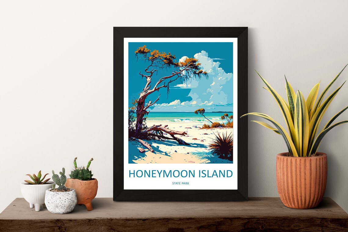 Honeymoon Islands State Park Travel Poster - Image 3