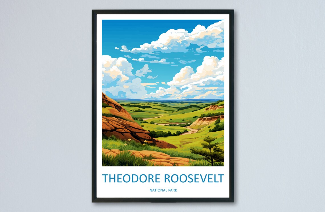 Theodore Roosevelt National Park Travel Poster