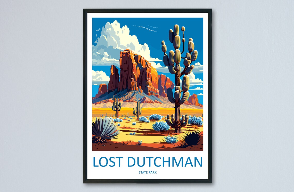 Lost Dutchman State Park Travel Poster, Arizona