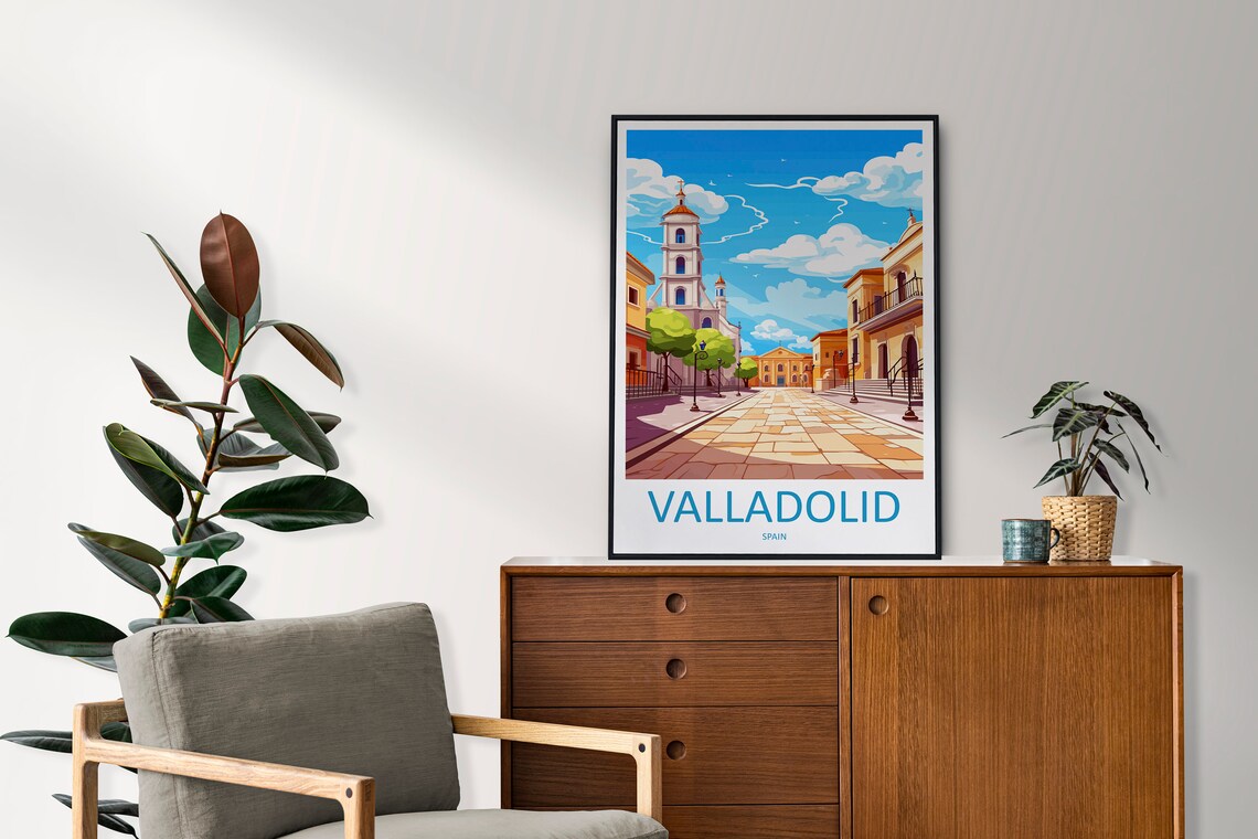 Valladolid Travel Poster, Spain Wall Art Print - Image 2