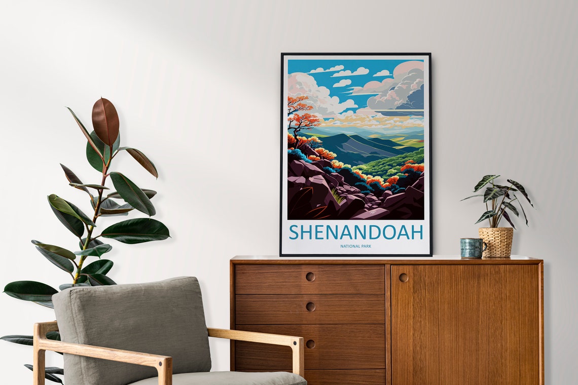 Shenandoah National Park Rocky Overlook Fall Foliage Travel Poster - Image 2