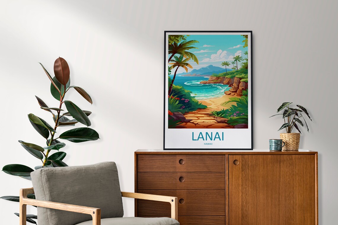 Lanai Travel Poster, Hawaii Place Art Print - Image 2